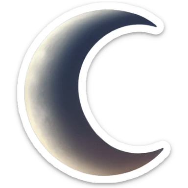 1 crescent moon, 2 full moon sticker