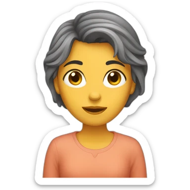 Cara femenina expresando sueño sticker