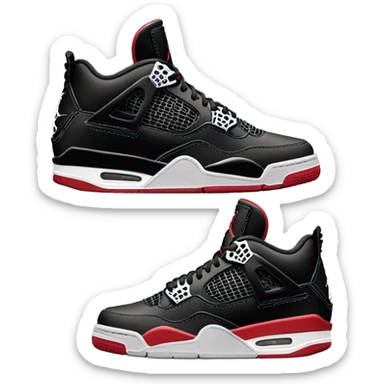 air jordan 4 bred sticker