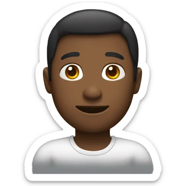 Person with his hands on his shoulder sticker