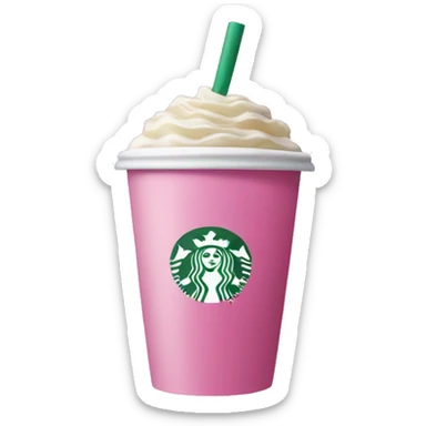 pink starbucks cup sticker