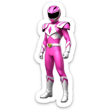 pink power ranger full body sticker