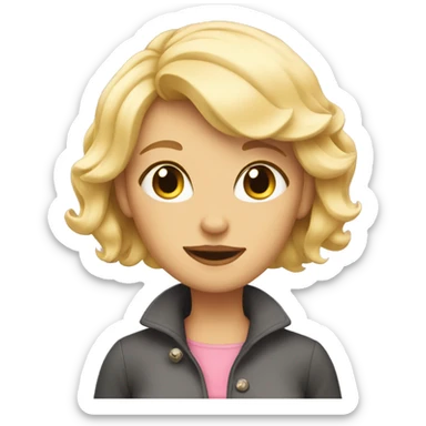 Blonde Cat lady very attractive sticker