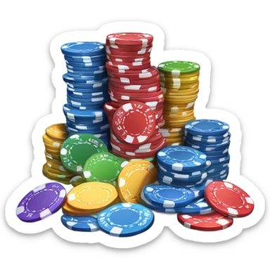 poker chip sticker