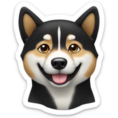 smiling-black-shibainu sticker