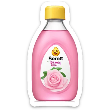 JOHNSON'S Baby oil pink bottle sticker