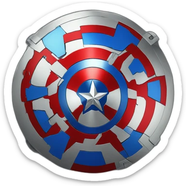 Captain America's shield sticker