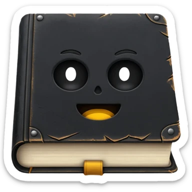 make me a black book with dust on it to show that it's old  sticker