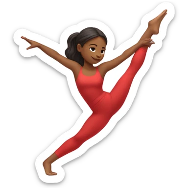 Yoga girl red  sticker