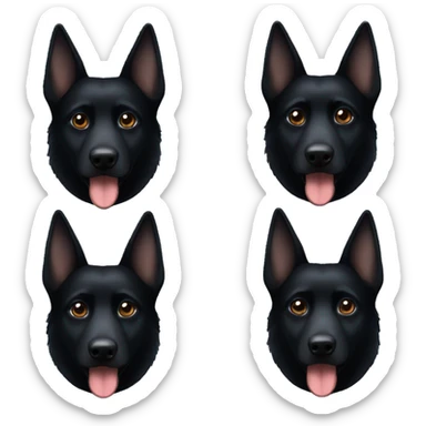 A black german Shepard sticker