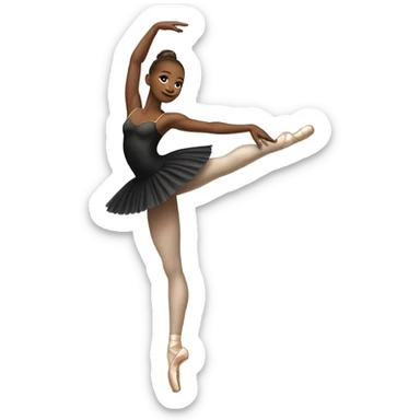 Ballet dancer in thigh highs sticker