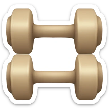 Beige dumbbells sticker