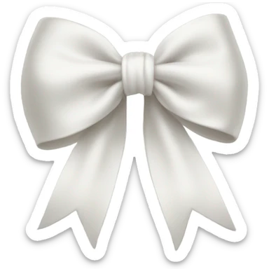 White bow sticker