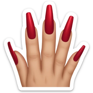Red manicure sticker