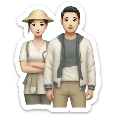 A Korean and a bay sticker