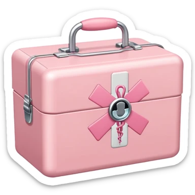Pastel Pink medical box sticker