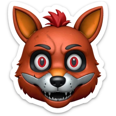 The head of Foxy of five nights at Freddy sticker