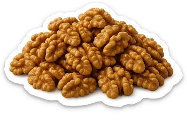 montagna di noci sbucciate, iperrealistici 4k sticker