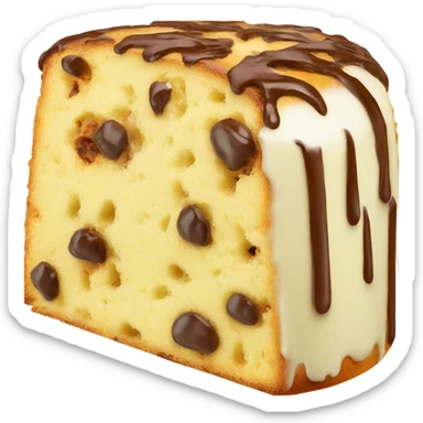 Full white chocolate drip panettone sticker