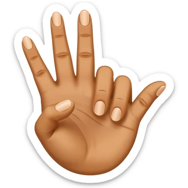 I want a hand with four fingers and one thumb and i want the pointer finger extended out and the thumb upward as to make a gun (finger gun) sticker