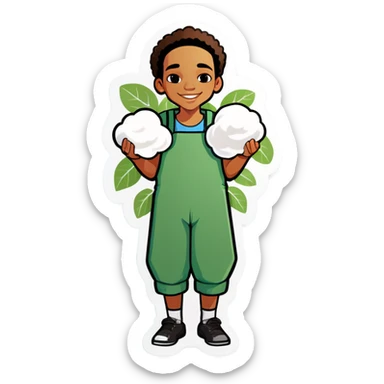 Light skin picking cotton sticker