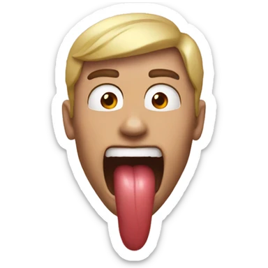 Gooner tongue sticker