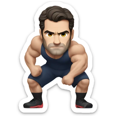 Henry Cavill lifting weights  sticker