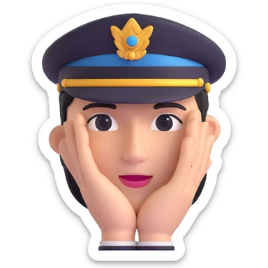 face saluting sticker