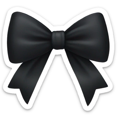 Cute black bow sticker