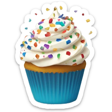 Confetti cupcake sticker