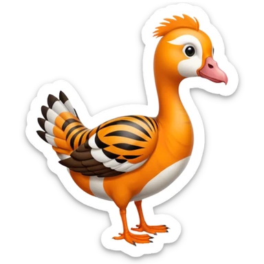 A fusion of a goose and a tiger sticker