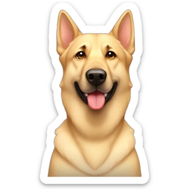 Light yellow lab German shepherd mutt chubby sticker
