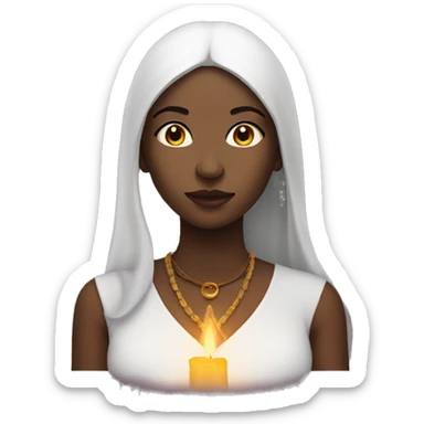 Woman who is spiritual and make a witch ritual  sticker