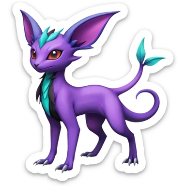 Salandit-Noivern-Espeon-Hybrid (Full body) sticker
