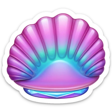 pink crystal clam sticker