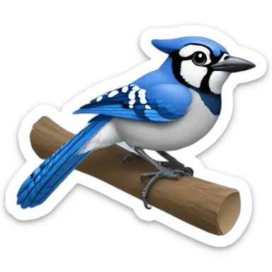 Blue jay bird sticker
