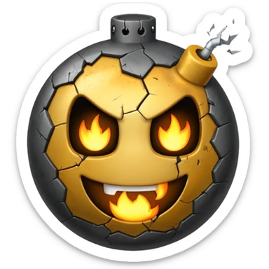 Bomb face sticker