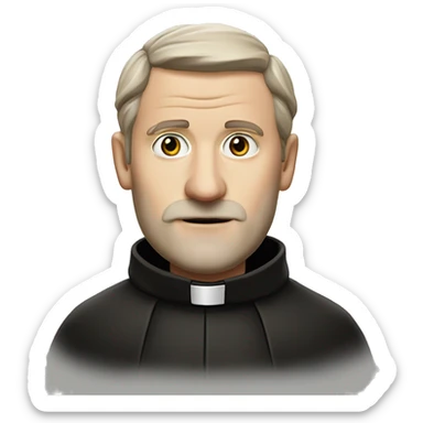Fr Dougal Maguire in priest outfit, from Fr Ted TV show sticker