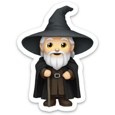 gandalf with black cloak sticker