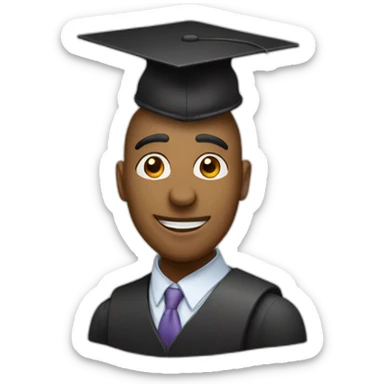further education in HR style with Mortarboard sticker