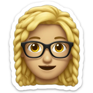 Rubia con gafas de pasta negra sticker