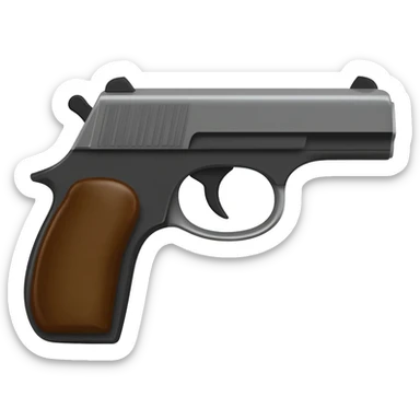 Generaun emoji de una pistola real sticker