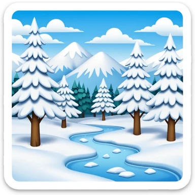 snow weather sticker