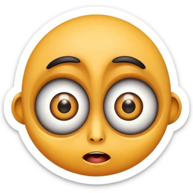 Crazy looking tweeker with huge eyes sticker