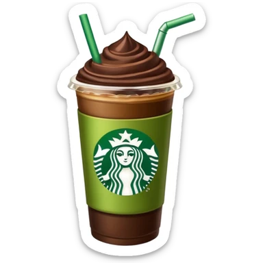 Starbucks Iced coffee with pistachio  and chocolate bar  sticker