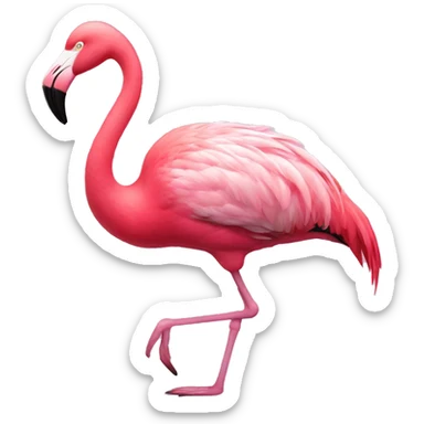 Pink flamingo  sticker