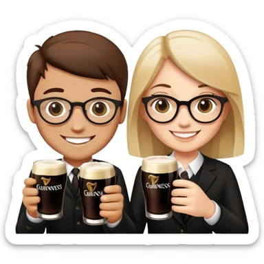 2 Guiness cheers sticker