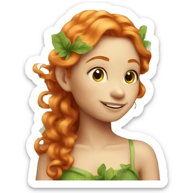 Beautiful ginger fairy   sticker