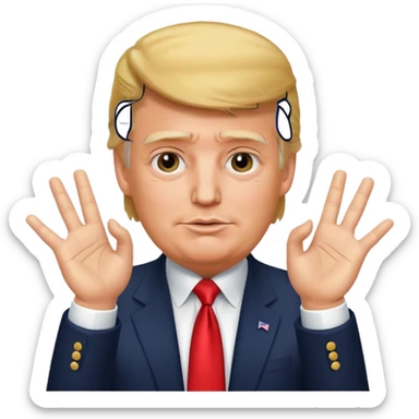 donald trump saying ok with hands sticker