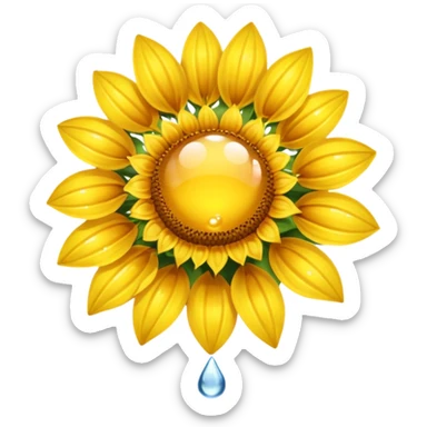 sunflower oil droplet sticker